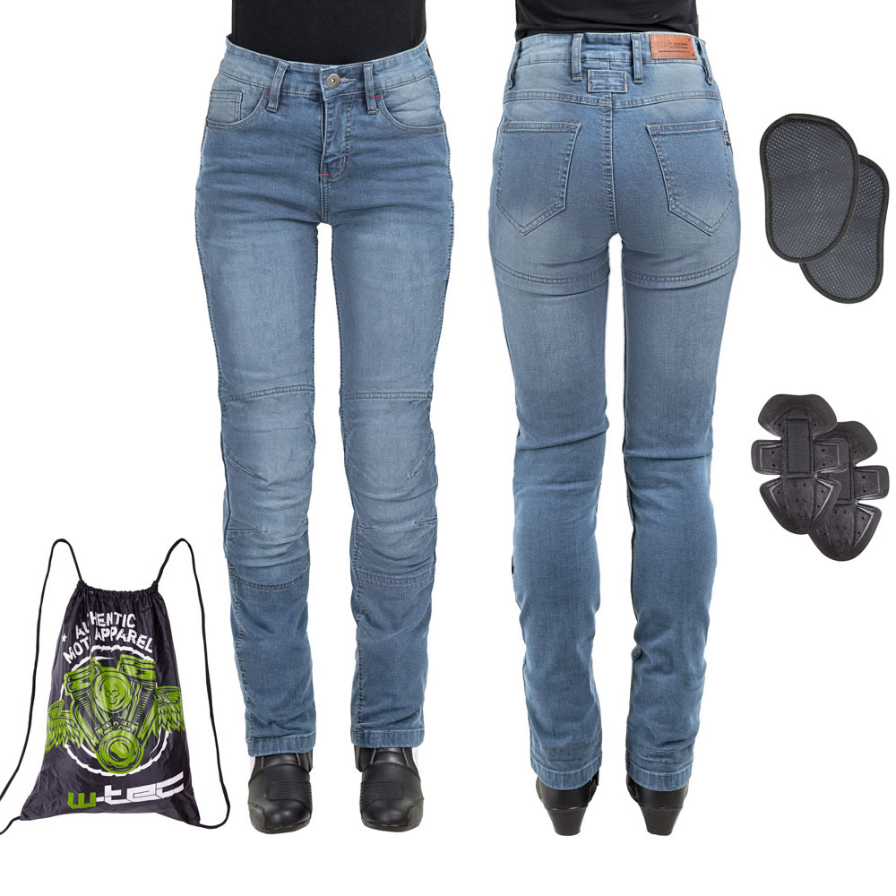 Dámské moto jeansy W-TEC Lustipa modrá - XL