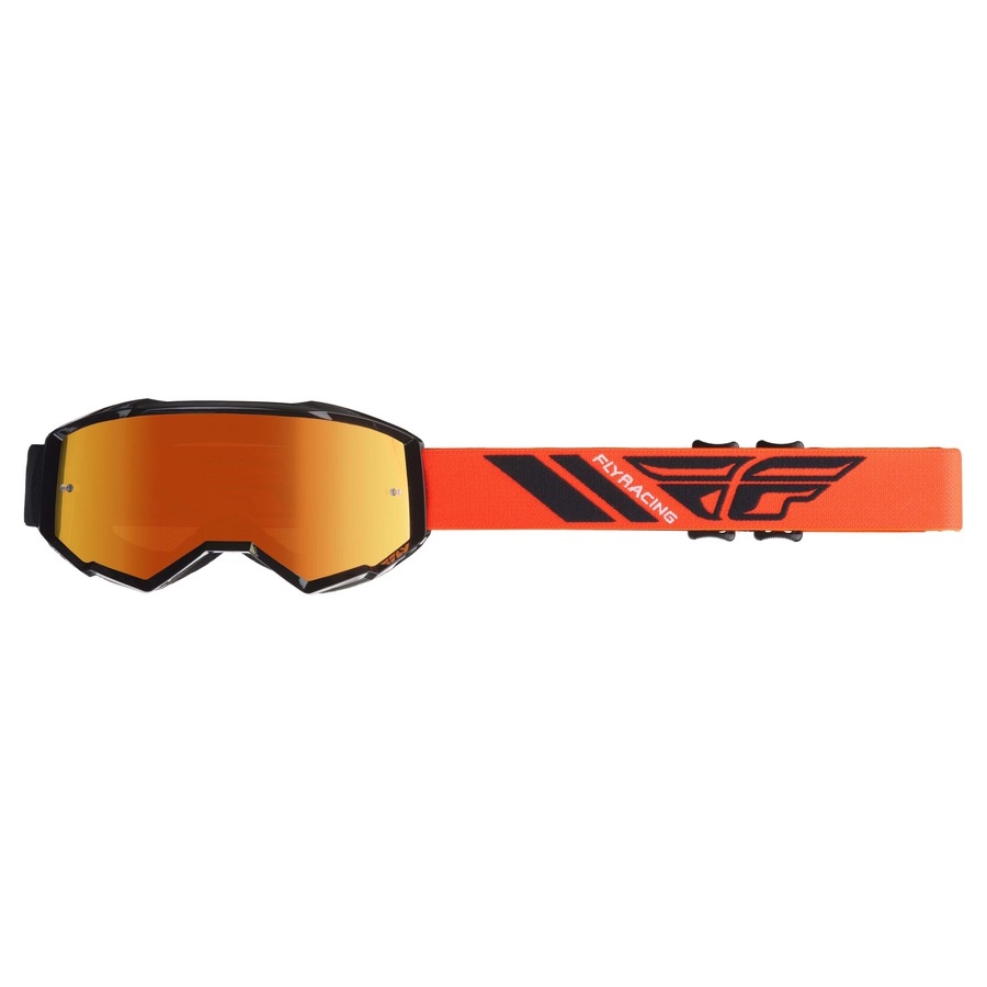 Motokrosové brýle Fly Racing Zone 2019 černé/oranžové, oranžové chrom plexi