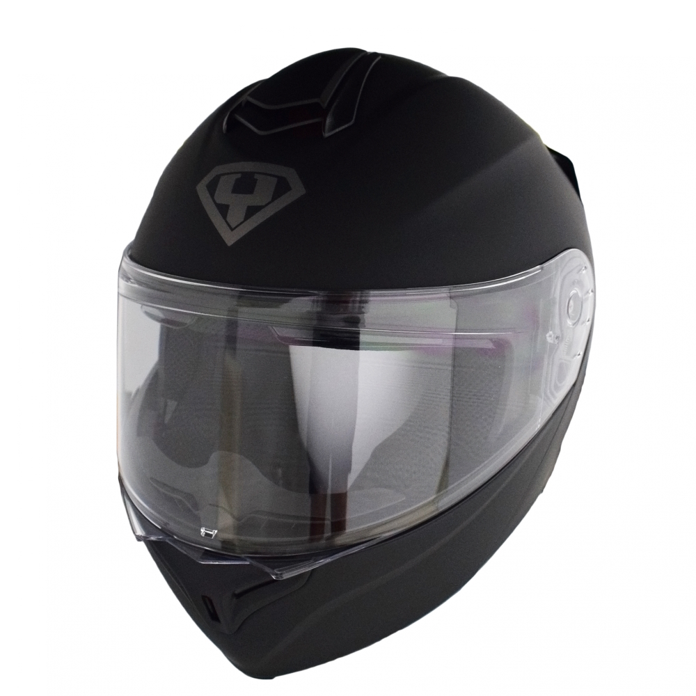 Moto helma Yohe 938 Double Visor matně černá - XL (61-62)