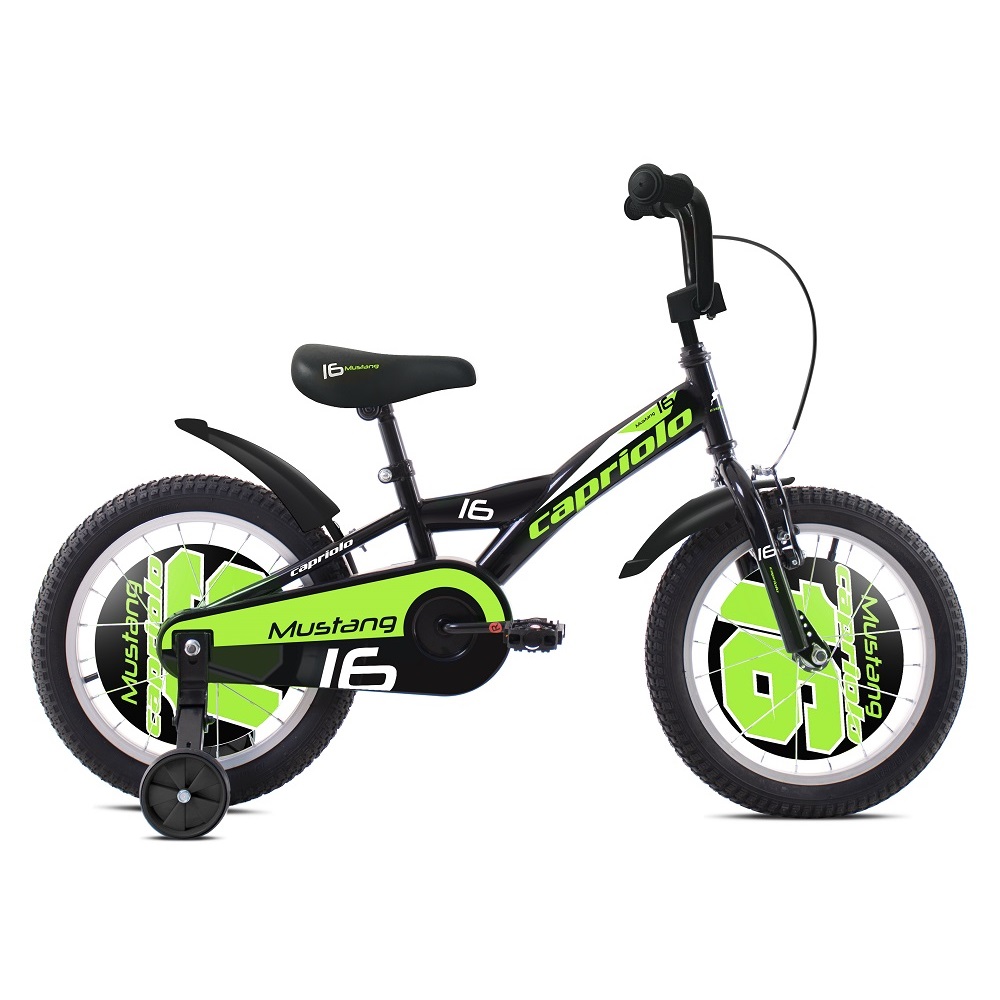 Dětské kolo Capriolo Mustang 16" - model 2020 černo-zelená