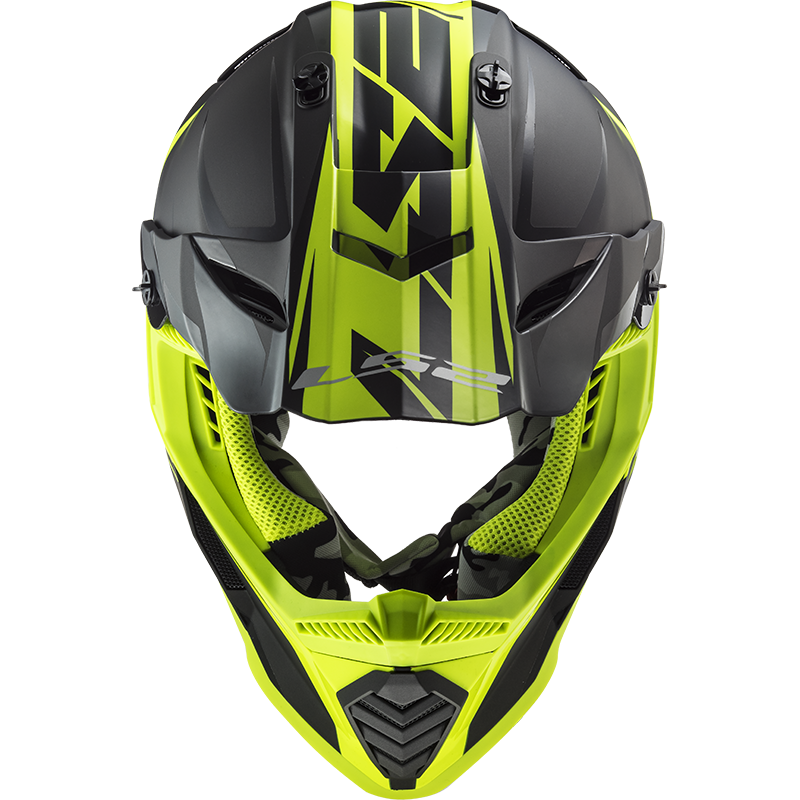 Moto přilba LS2 MX437 Fast Evo Roar Matt Black H-V Yellow XXS (51-52) - Obrázek 5