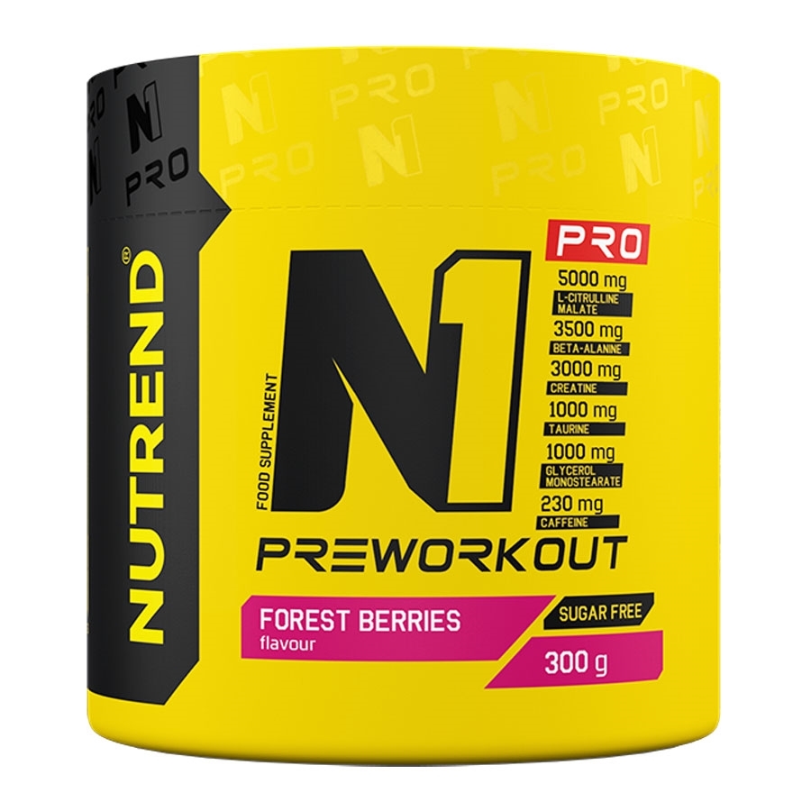 Pre-workout směs Nutrend N1 PRO 300 g green lemonade