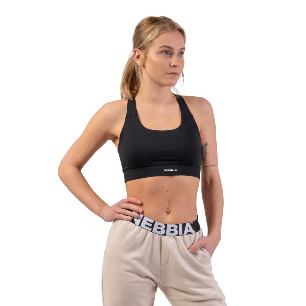 Sportovní podprsenka Nebbia Active 413 se střední oporou  Black  S