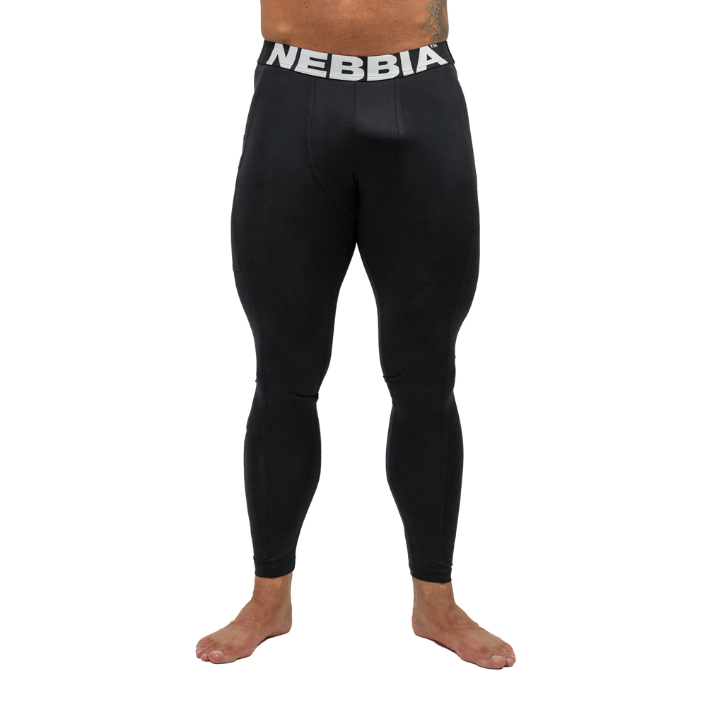 Pánské legíny s kapsou Nebbia Discipline 708 Black - XL