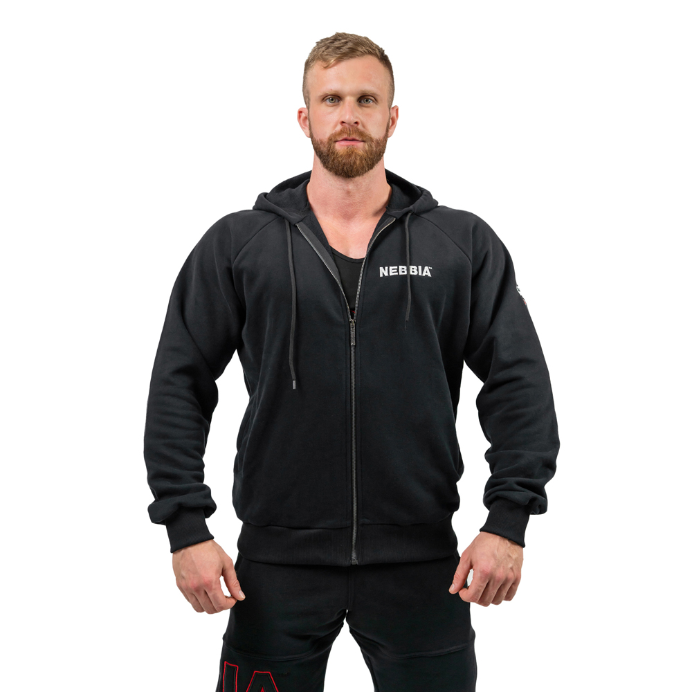 Dlouhá mikina na zip Nebbia Beyond Ordinary 707 Black - L