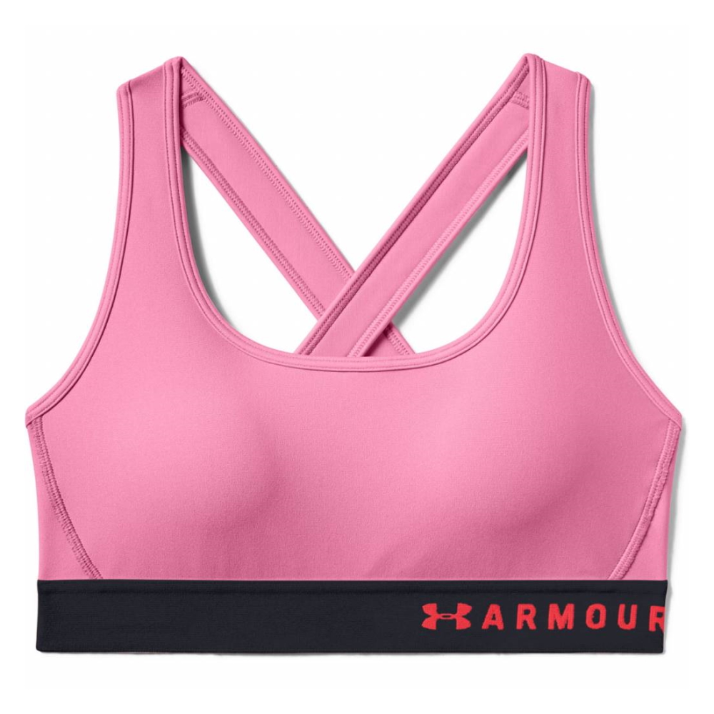 Levně Dámská sportovní podprsenka Under Armour Mid Crossback Lipstick XS