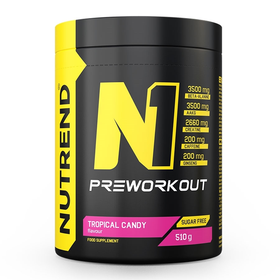 Pre-workout směs Nutrend N1 510 g tropical candy