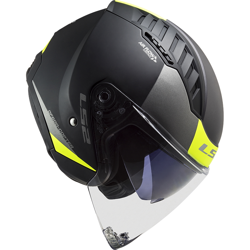 Moto přilba LS2 OF600 Copter Urbane Matt Black H-V Yellow XS (53-54) (obrázek 7)