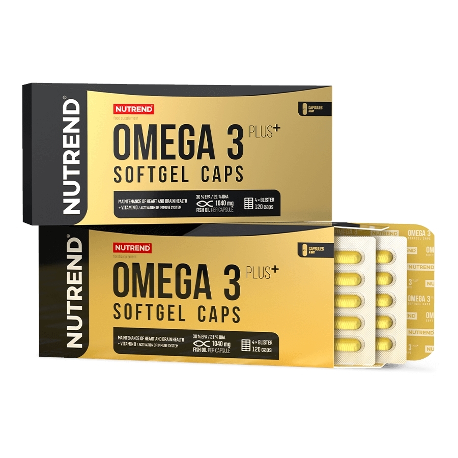 Rybí olej Nutrend Omega 3 PLUS Softgel Caps 120 kapslí
