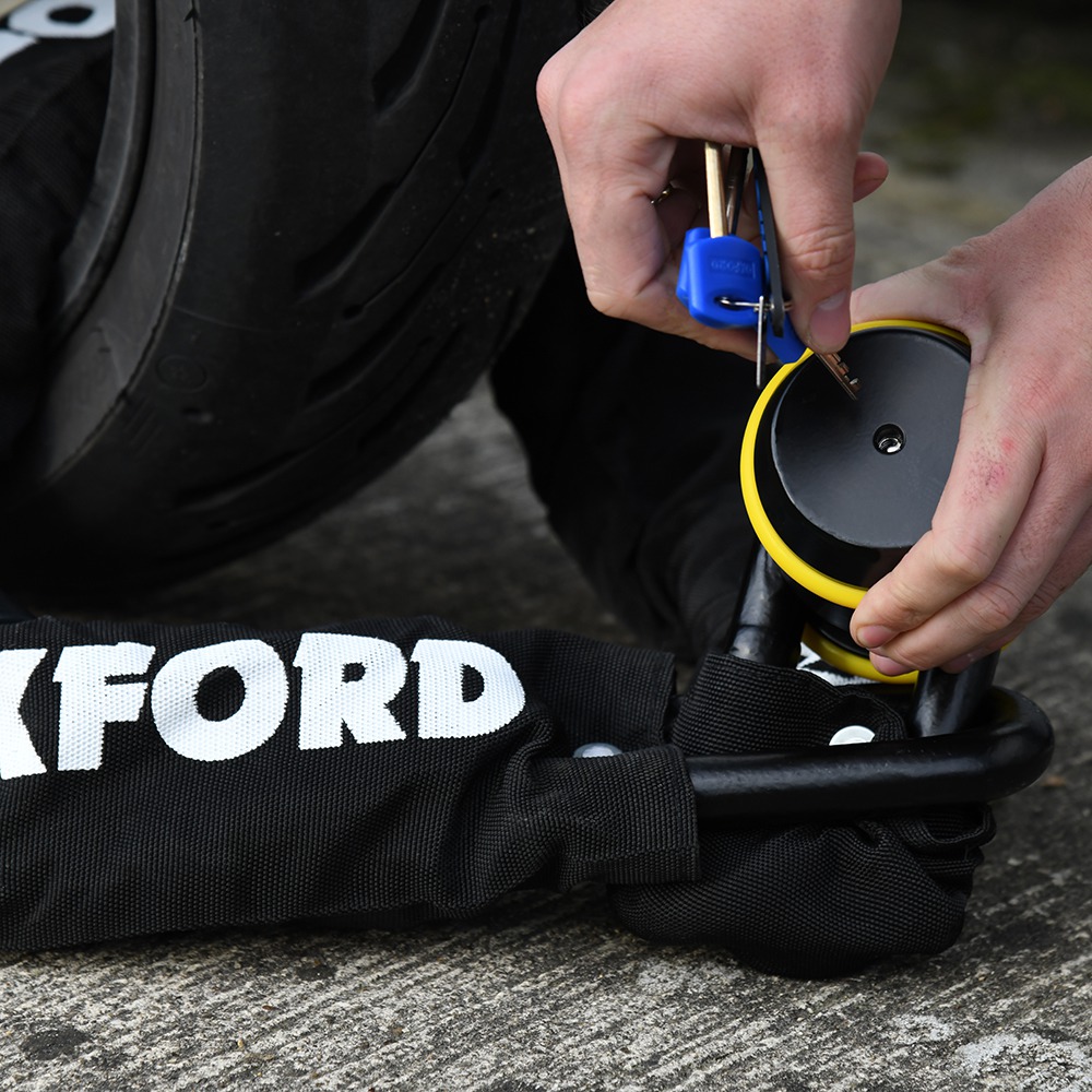 Zámek na motocykl Oxford Beast Lock černá/žlutá (obrázek 7)