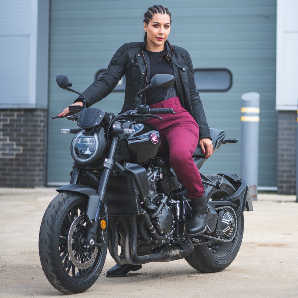 Dámské moto legíny Oxford Super Leggings 2.0 bordó 14 - Obrázek 4