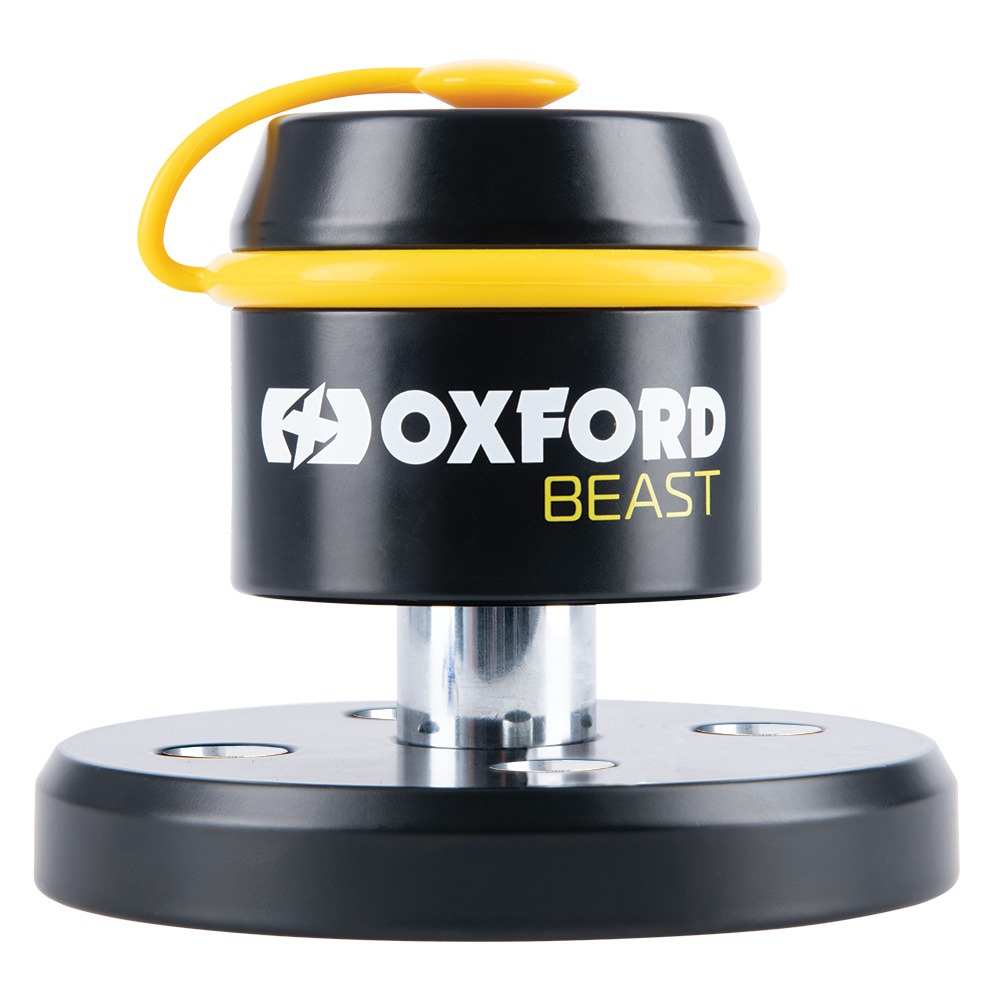 Zámek s integrovanou podlahovou kotvou Oxford Beast Floor Lock černá/žlutá