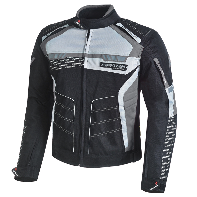 Pánská textilní moto bunda Spark Mizzen černo-šedá - 5XL