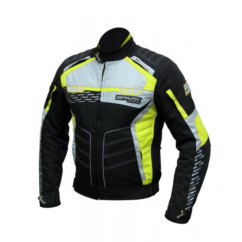 Pánská textilní moto bunda Spark Mizzen  černá-fluo  S