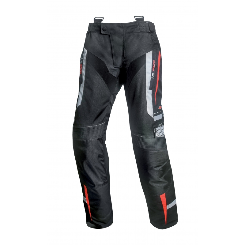 Pánské textilní moto kalhoty Spark Mizzen červeno-černá - 4XL