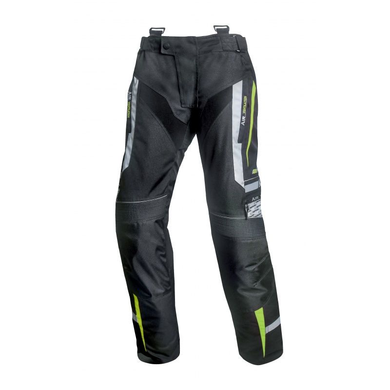 Pánské textilní moto kalhoty Spark Mizzen černá-fluo - 4XL