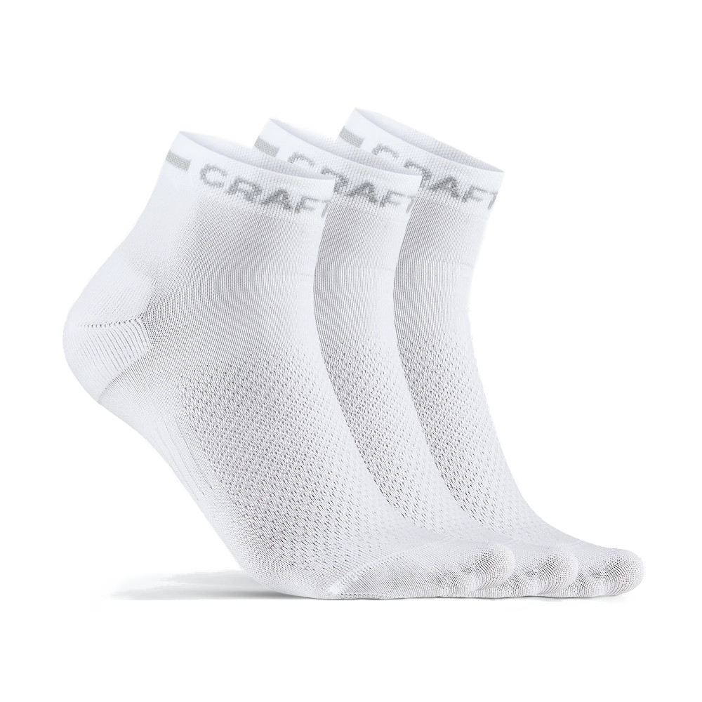 Ponožky CRAFT CORE Dry Mid 3 páry  bílá  37-39 - bílá