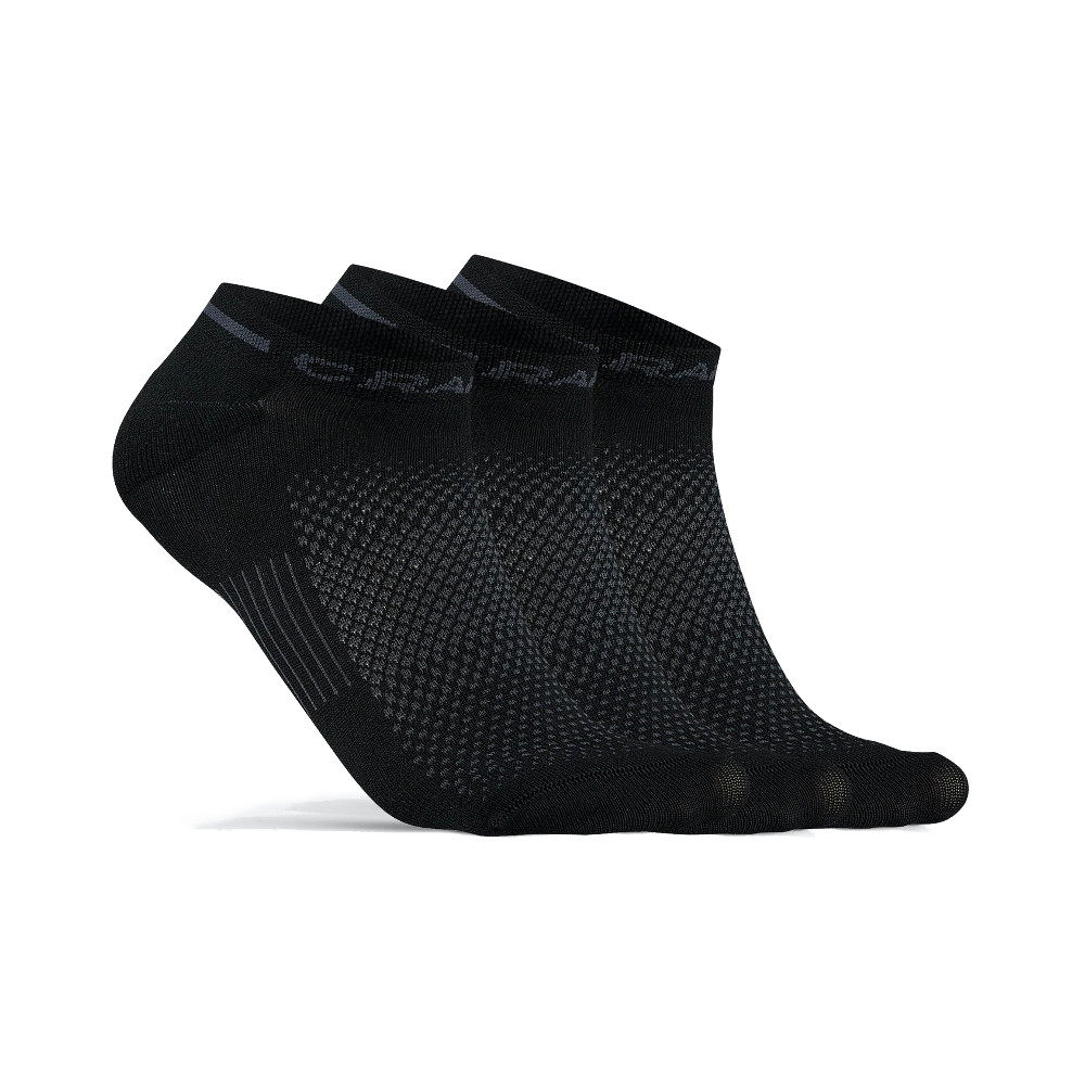 Levně Kotníkové ponožky CRAFT CORE Dry Shaftless 3 páry černá 40-42