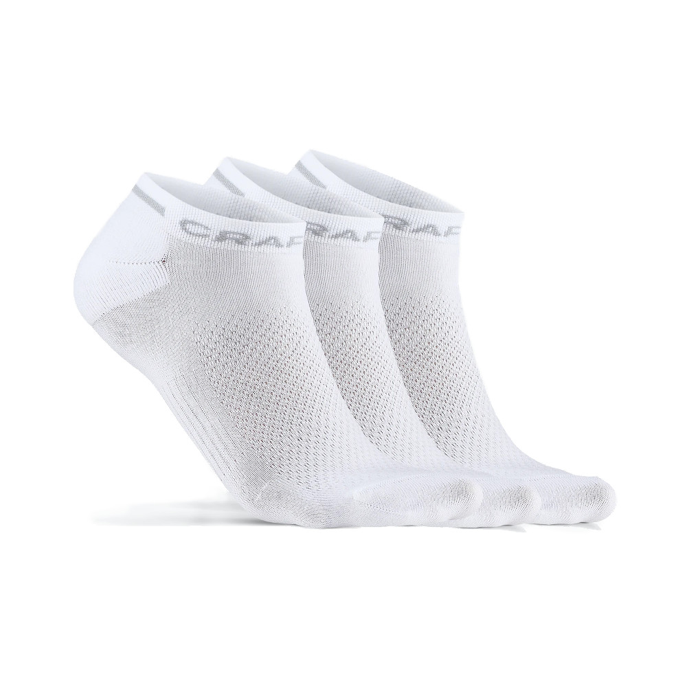 Levně Kotníkové ponožky CRAFT CORE Dry Shaftless 3 páry bílá 34-36
