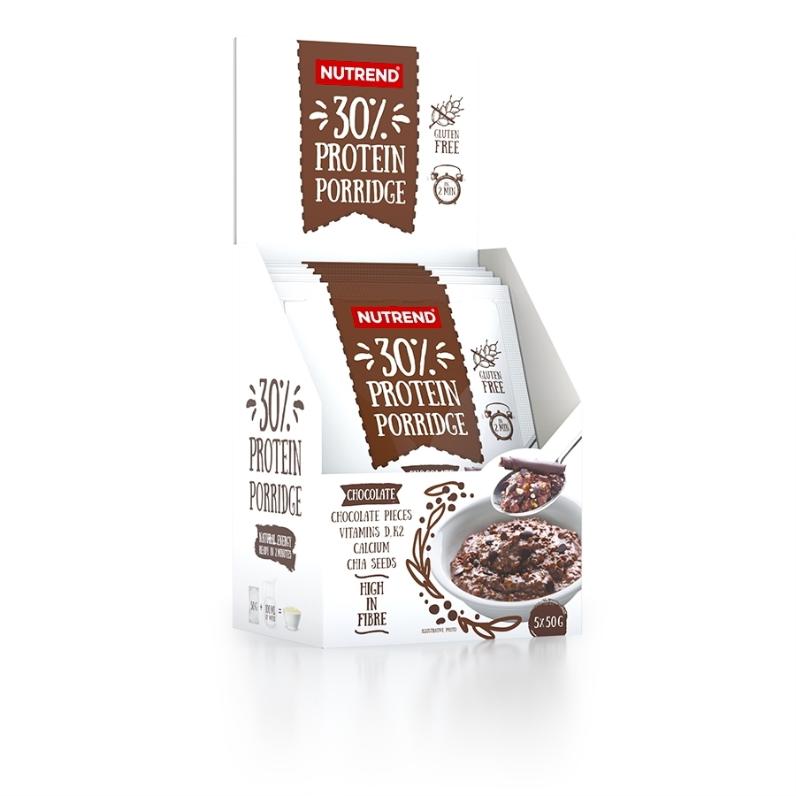 Proteinová ovesná kaše Nutrend Protein Porridge 5x50g čokoláda