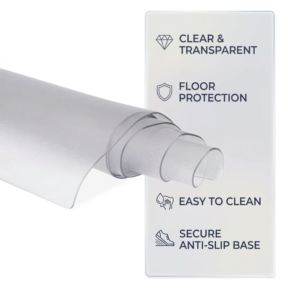 Průhledná zátěžová podložka inSPORTline Proteko Clear 220x100x0,15 cm (obrázek 4)