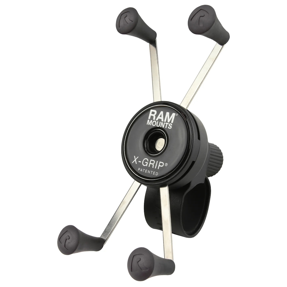 Kompletní sestava držáku pro velké telefony RAM Mounts X-Grip se "Tough-Strap" stahovacím upínaním na řidítka (obrázek 4)