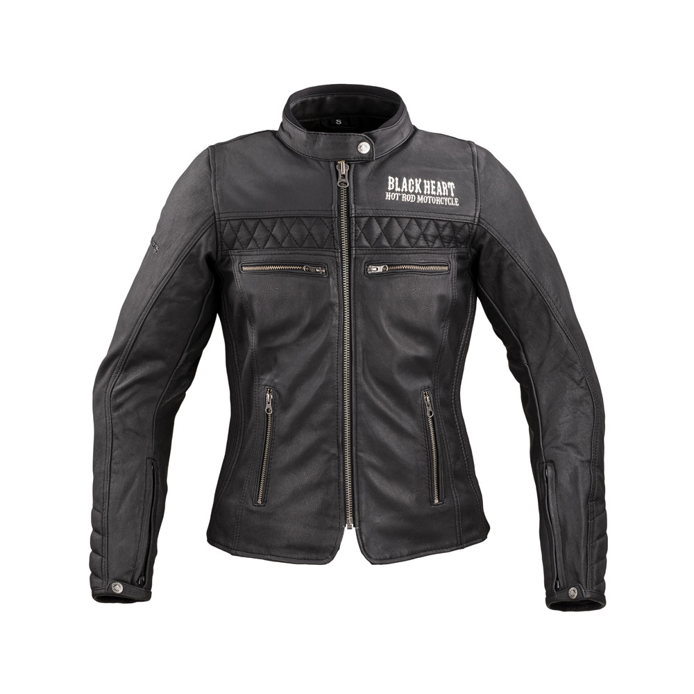 Dámská kožená moto bunda W-TEC Black Heart Raptura černá - XL