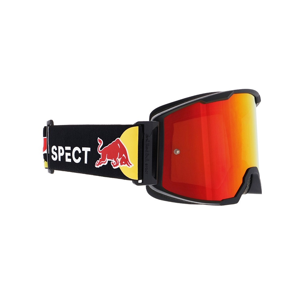 Motokrosové brýle RedBull Spect Strive Panovision, černé matné, plexi červené zrcadlové