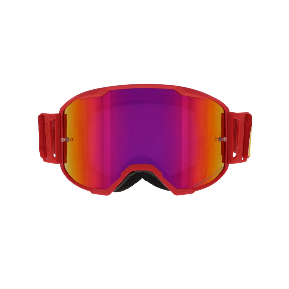 Motokrosové brýle RedBull Spect Strive Panovision, červené matné, plexi fialové zrcadlové - Obrázek 3