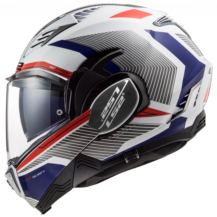 Překlopná moto přilba LS2 FF900 Valiant II Revo P/J White Red Blue XS (53-54) - Obrázek 5