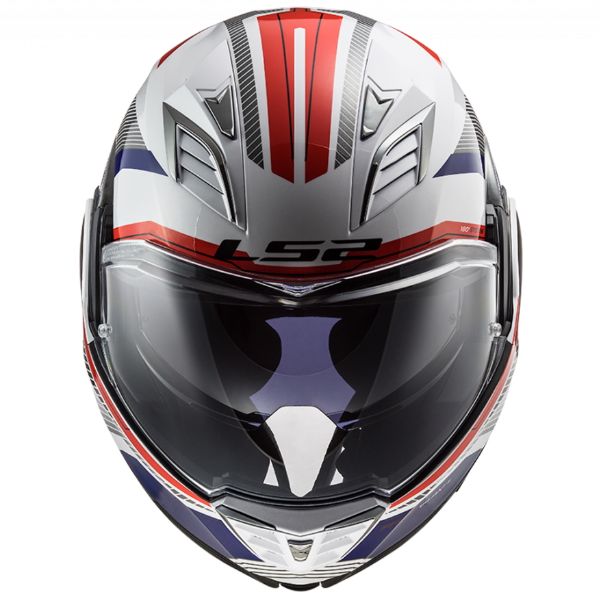 Překlopná moto přilba LS2 FF900 Valiant II Revo P/J White Red Blue XS (53-54) - Obrázek 7