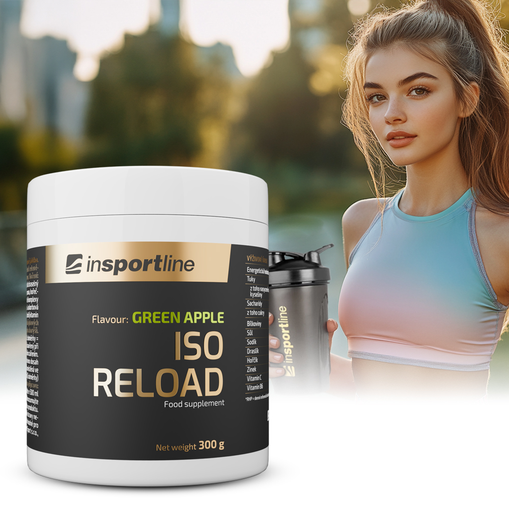 Isotonický nápoj inSPORTline IsoReload 300 g zelené jablko - Obrázek 4