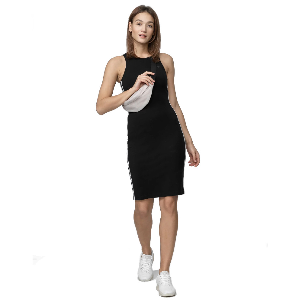 Pletené šaty 4F SUDD012 Middle Grey Melange S (obrázek 4)