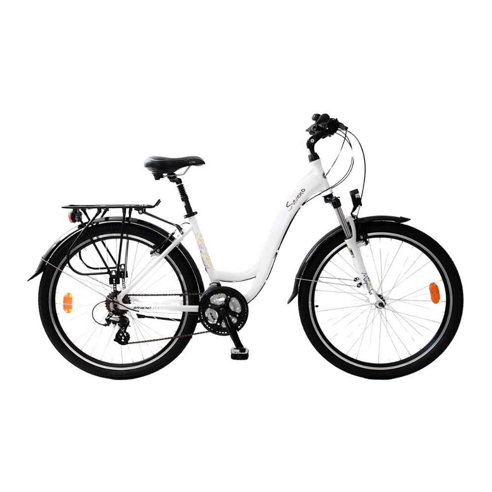 Dámské městské kolo Saveno Magnolia 27,5" - model 2025 M (17", 165-175cm) bílá