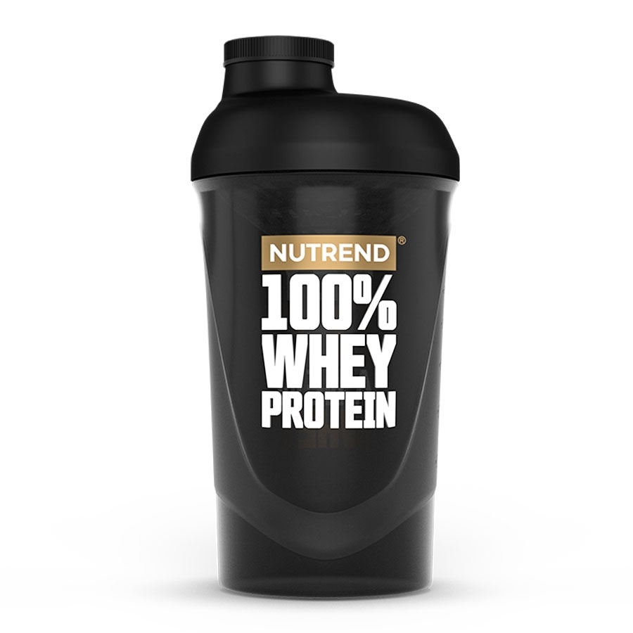 Shaker Nutrend 100% WHEY 600 ml  černá - černá