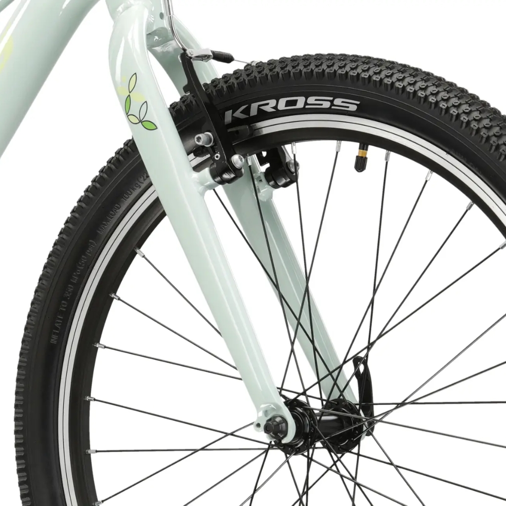 Odlehčené juniorské dívčí kolo Kross LEA JR 1.0 24" Gen 006 • 130-150 cm • 12 kg S (12", 130-150 cm) mátová/zelená/lesk (obrázek 6)
