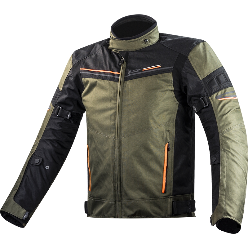 Pánská moto bunda LS2 Shadow Man Khaki Black khaki-černá - L