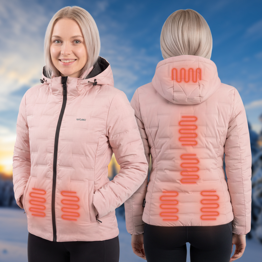 Dámská vyhřívaná bunda W-TEC HEATborg Lady růžová S