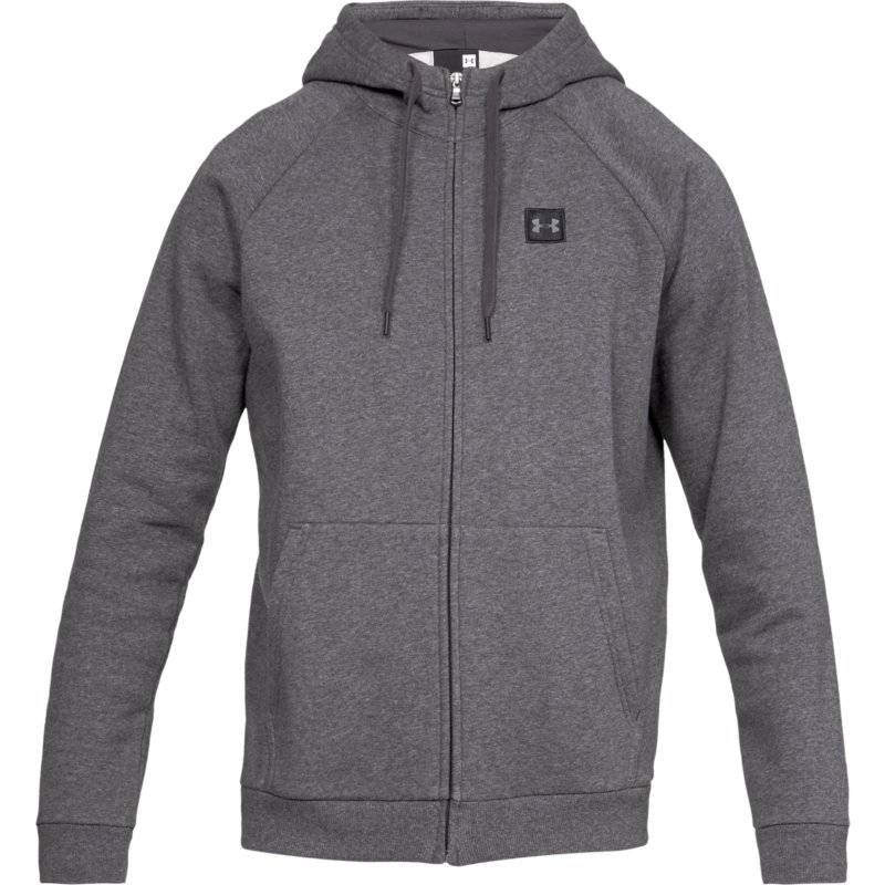 Pánská mikina Under Armour Rival Fleece FZ Hoodie Charcoal Light Heather - M