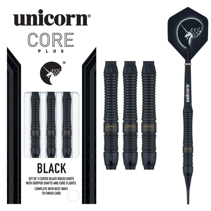 Šipky Unicorn Core Plus Black S1 3ks 18 g - Obrázek 4