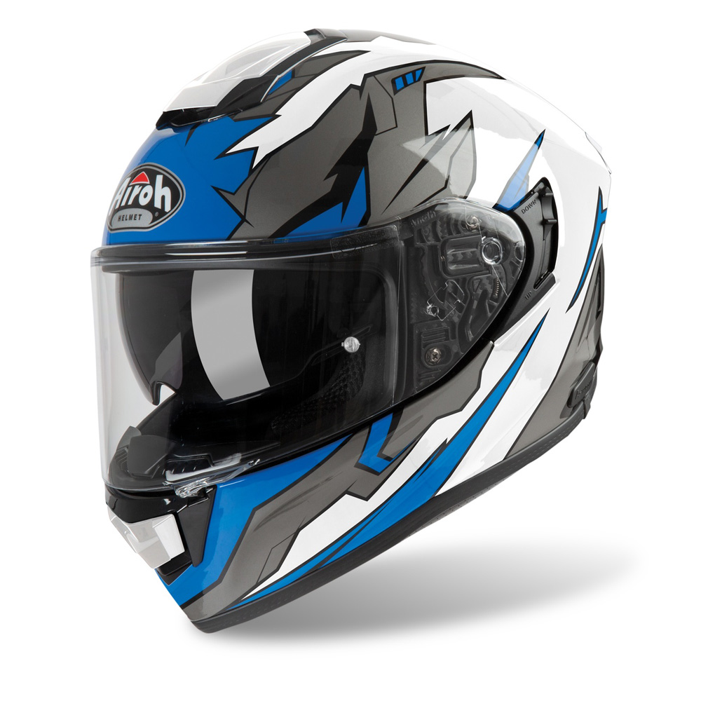 Levně Moto přilba Airoh ST 501 Bionic bílá/modrá XS (53-54)