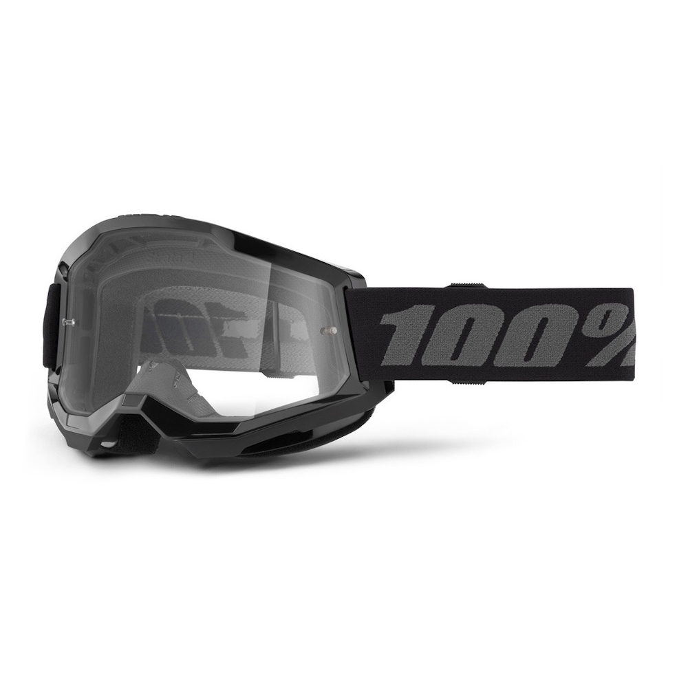 Dětské motokrosové brýle 100% Strata 2 Youth černá, čiré plexi