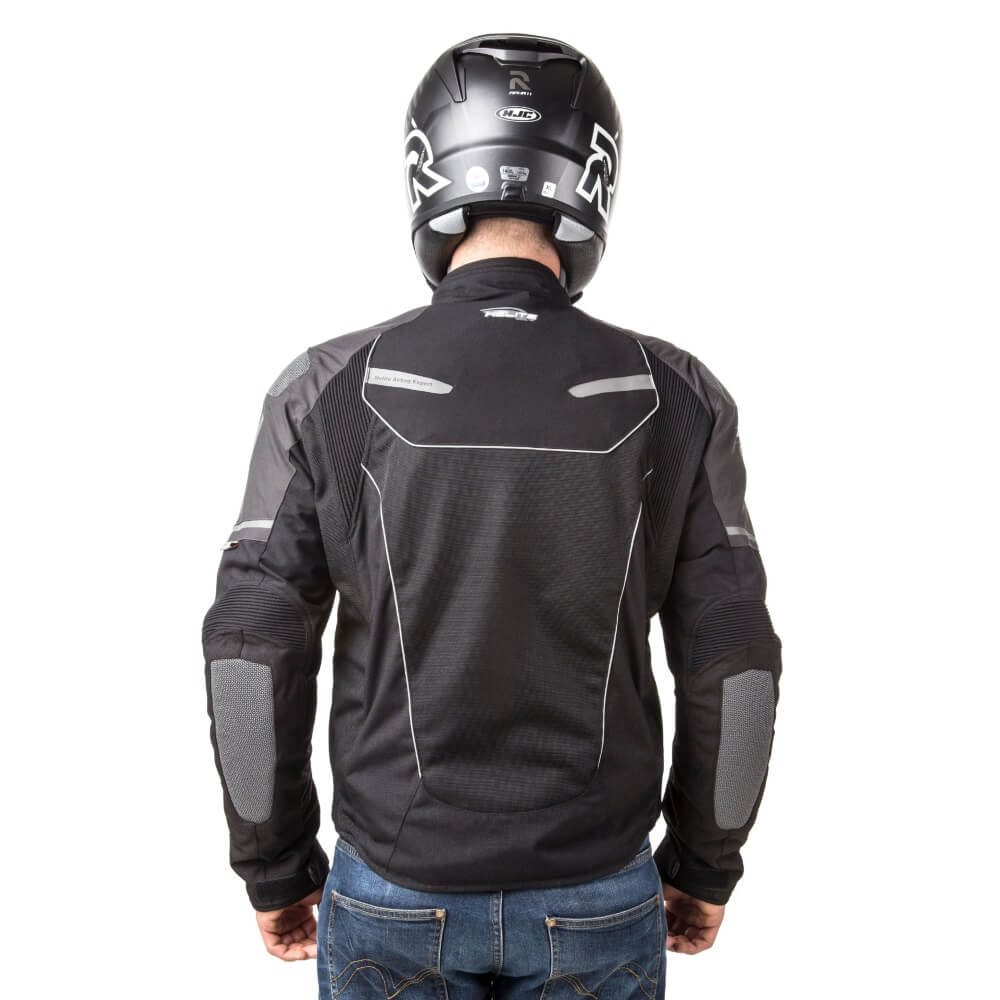 Letní airbagová bunda Helite Vented, mechanická s trhačkou černo-šedá M - Obrázek 6