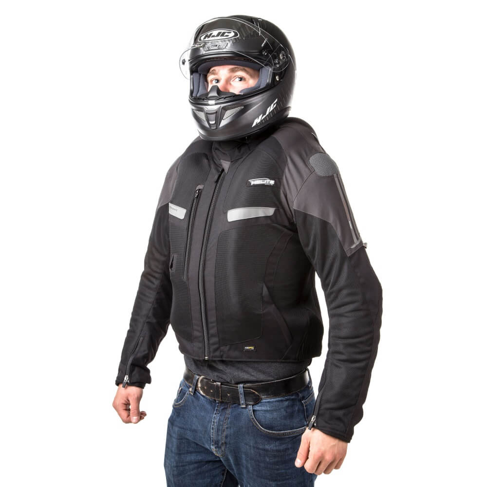 Letní airbagová bunda Helite Vented, mechanická s trhačkou černo-šedá S (obrázek 10)