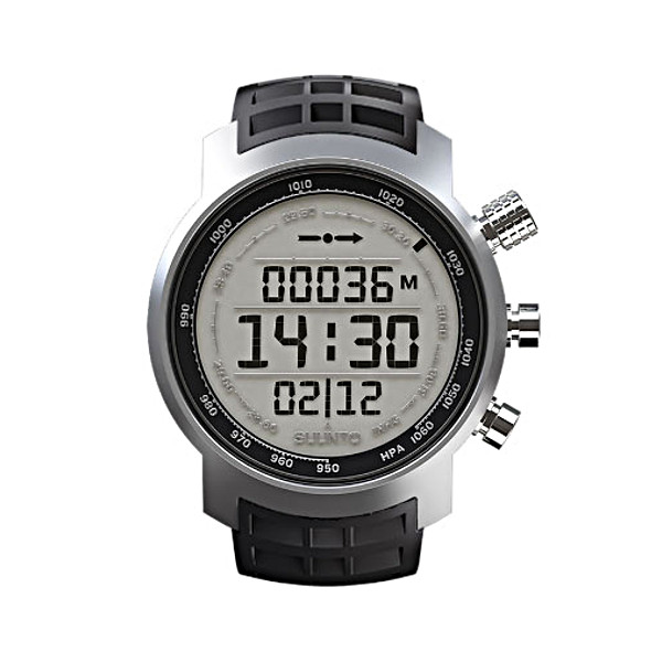 Outdoorový computer Suunto Elementum Terra P/ Black rubber  stříbrno-černá