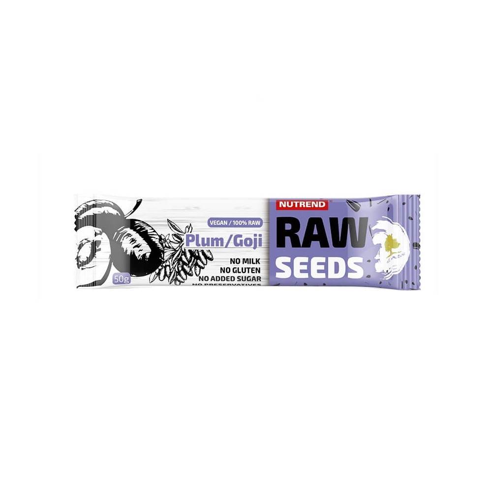 Tyčinka Nutrend Raw Seeds Bar 50 g švestka+goji