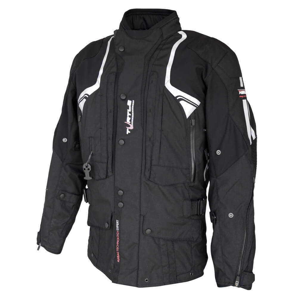 Airbagová bunda Helite Touring New textilní černá, mechanická s trhačkou  černá  6XL