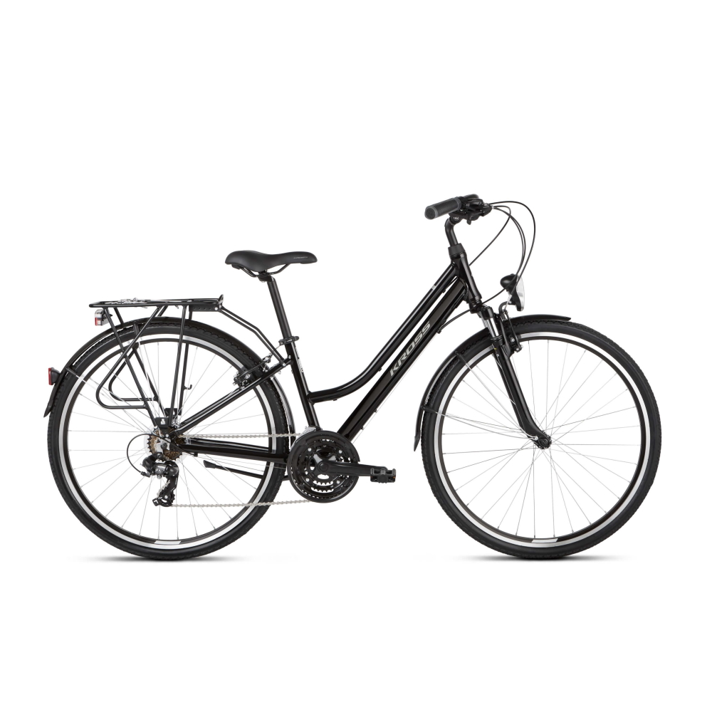 Dámské trekingové kolo Kross Trans 1.0 28" SR Gen 003 S (15") černá/šedá