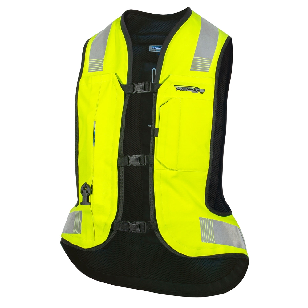 Airbagová vesta Helite Turtle 2 HiVis, mechanická s trhačkou žlutá - L