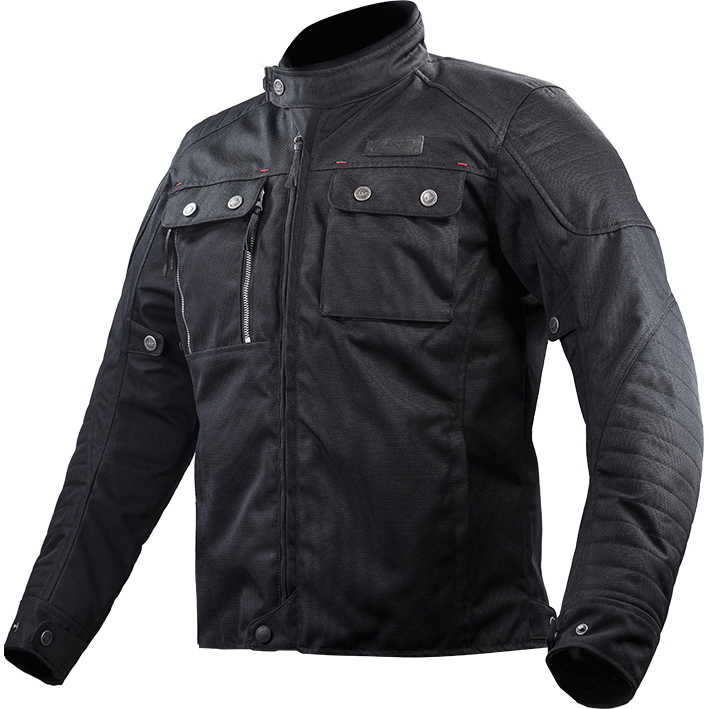 Pánská moto bunda LS2 Vesta Man Black  černá  3XL.


	odolná 300D/600D polyesterová tkanina (100% polyester)
	zesílený odolný materiál na ramenou a loktech
	podšívka z prodyšné síťoviny
	prodyšná nepromokavá membrána (vodotěsnost 5000 mm, prodyšnost 3000 g / m2 / 24h)
	třída ochrany AA (druhý nejvyšší stupeň ochrany)
	vyjímatelné chrániče ramen a loktů, certifikace CE EN1621-1: 2012 Level 1
	kapsa na chrániče loktů s variabilním systémem - 2 možné polohy chráničů
	chránič zad možno přikoupit
	EVA pěnová výztuž zad
	reflexní prvky pro lepší viditelnost jezdce
	příjemný límec podšitý fleecem
	kovový zip pro ventilaci
	přední kovový zip
	YKK zip pro spojení bundy s kalhotami
	stahovací rukávy
	nastavitelný límec
	Nastavitelné manžety pomocí druků
	4 vnější kapsy
	1 vnitřní kapsa
	2 náprsní kapsy
	vnitřní nepromokavá kapsa na mobilní telefon